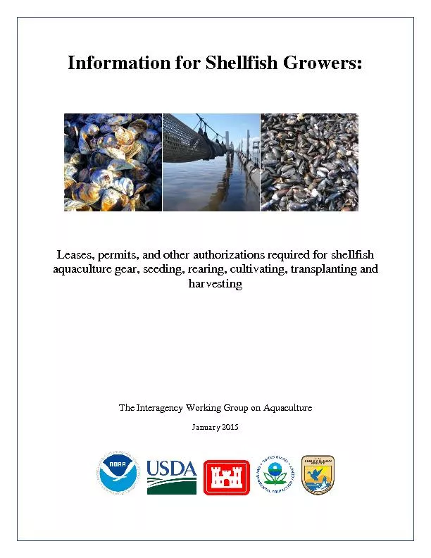Information for Shellfish Growers: