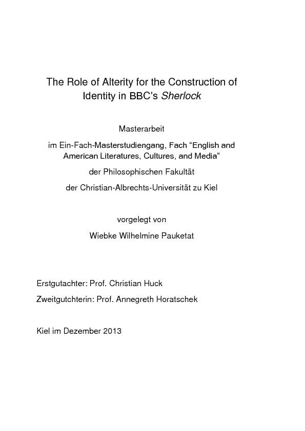 The Role of Alterity for the Construction of