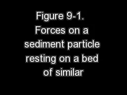 Figure 9-1.  Forces on a sediment particle resting on a bed of similar