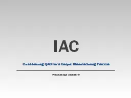 IAC Customizing QAD for