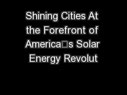 Shining Cities At the Forefront of America’s Solar Energy Revolut