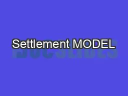 Settlement MODEL