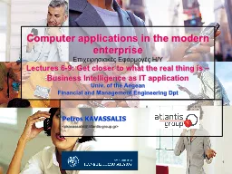 1 Computer applications in the modern enterprise