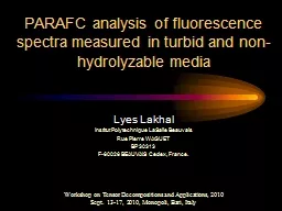 PARAFC analysis of fluorescence spectra measured in turbid