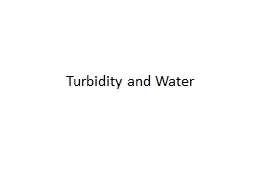 Turbidity and Water