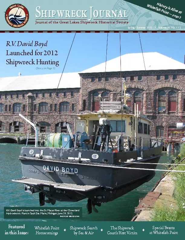 Journal of the Great Lakes Shipwreck Historical Society