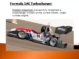 Formula SAE Turbocharger: