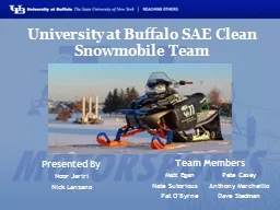 University at Buffalo SAE Clean Snowmobile Team