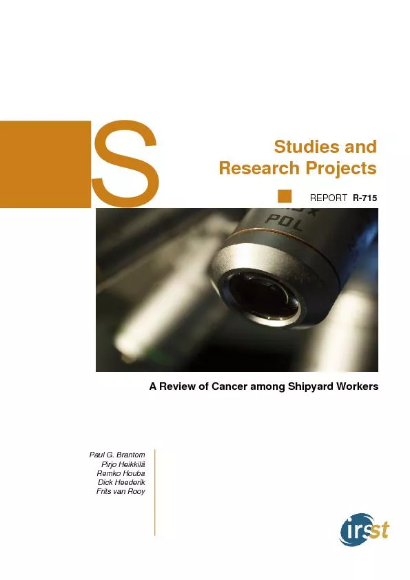 IRSST -  A Review of Cancer among Shipyard Workers