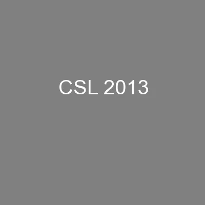 CSL 2013