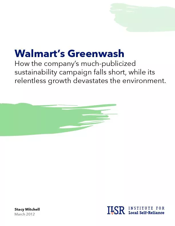 Walmart’s GreenwashHow the company’s much-publicized sustain