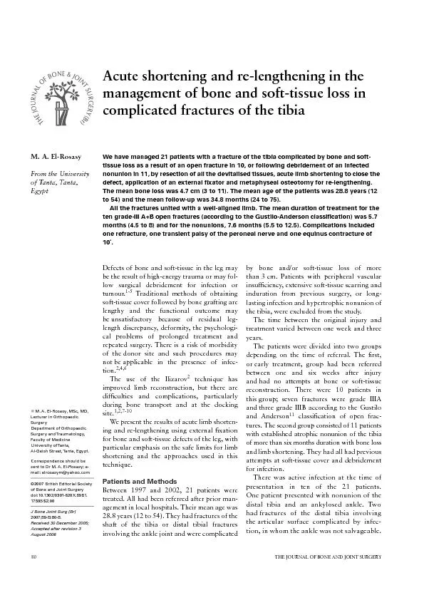 80THE JOURNAL OF BONE AND JOINT SURGERY