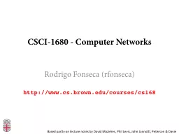 CSCI-1680 - Computer Networks