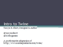 Intro to Twine