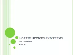 Poetic Devices and Terms