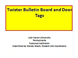 Twister Bulletin Board and Door Tags