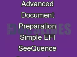 EFI SeeQuence Compose Server and Controller Solutions Intuitive Tools that Make Advanced