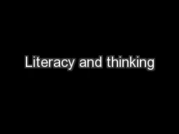 Literacy and thinking