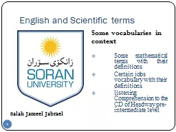 English and Scientific terms