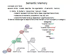 Semantic Memory