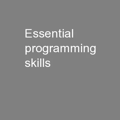 Essential Programming Skills
