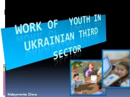 Work of  youth in Ukrainian Third Sector