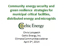 Community energy security and