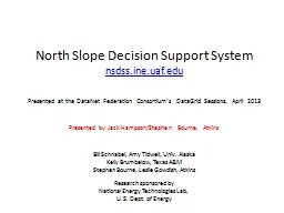 North Slope Decision Support System
