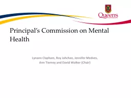 Principal’s Commission on Mental