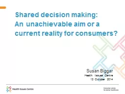 Shared decision making: