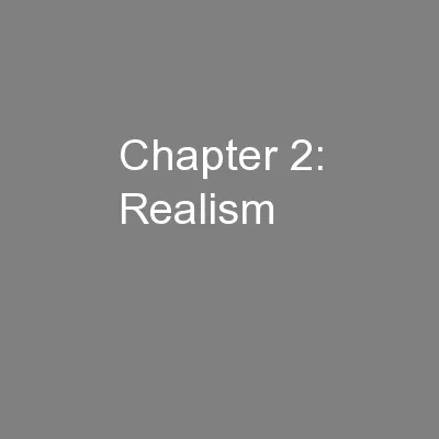 Chapter 2: Realism