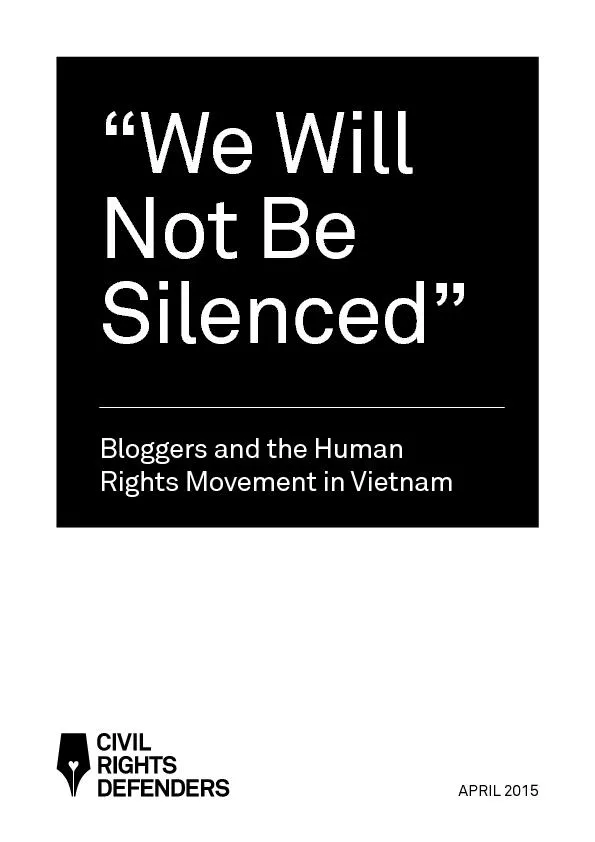 “We Will Not Be Silenced”Bloggers and the Human Rights Movem
