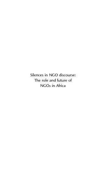 Silences in NGO discourse: