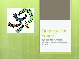 Questions for Poems