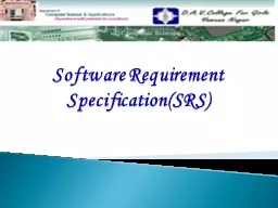 Software Requirement Specification(SRS)