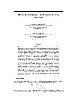 On the Convergence of the ConcaveConvex Procedure Bharath K
