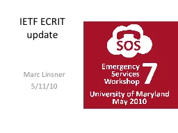 IETF ECRIT update