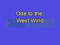 Ode to the West Wind