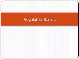 Vegetable Basics