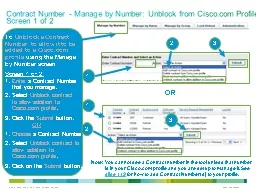 Contract Number - Manage by Number: Unblock from Cisco.com