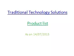 Traditional Technology Solutions