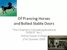 Of Prancing Horses
