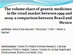 The volume share of generic medicines in the