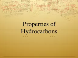 Properties of Hydrocarbons
