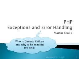 PHP Exceptions and