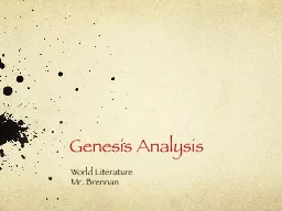 Genesis Analysis