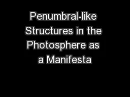 Penumbral-like Structures in the Photosphere as a Manifesta