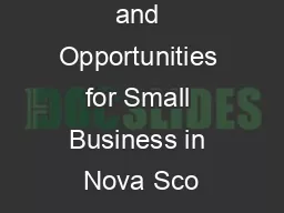 Challenges and Opportunities for Small Business in Nova Sco