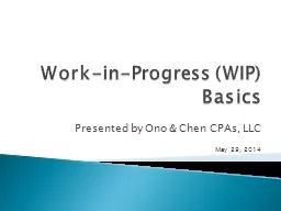 Work-in-Progress (WIP) Basics