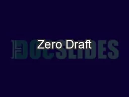 Zero Draft